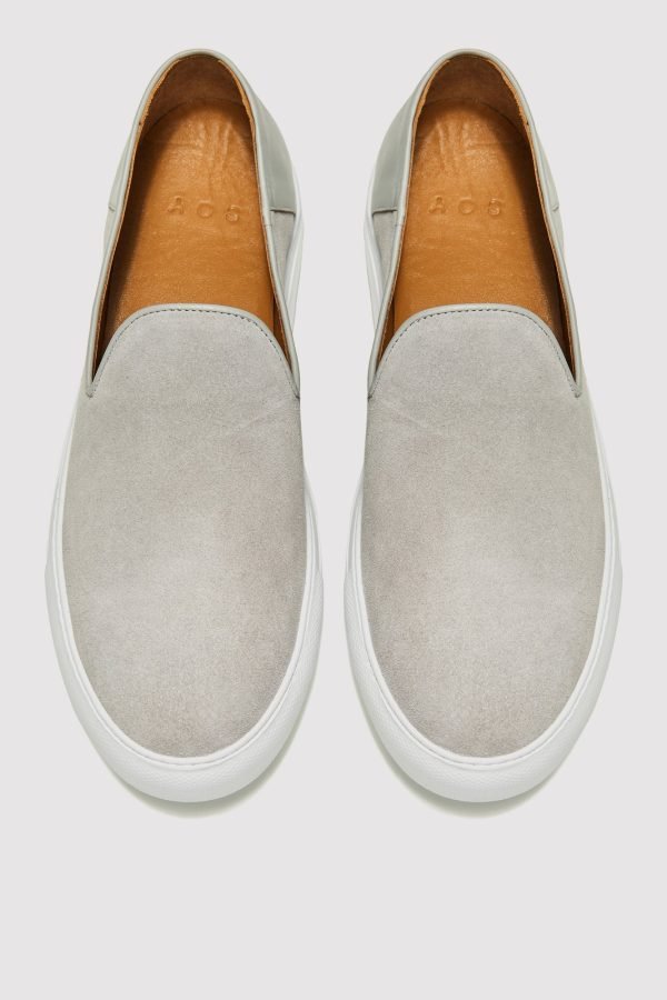 Παπούτσια χωρίς κορδόνια γκρι