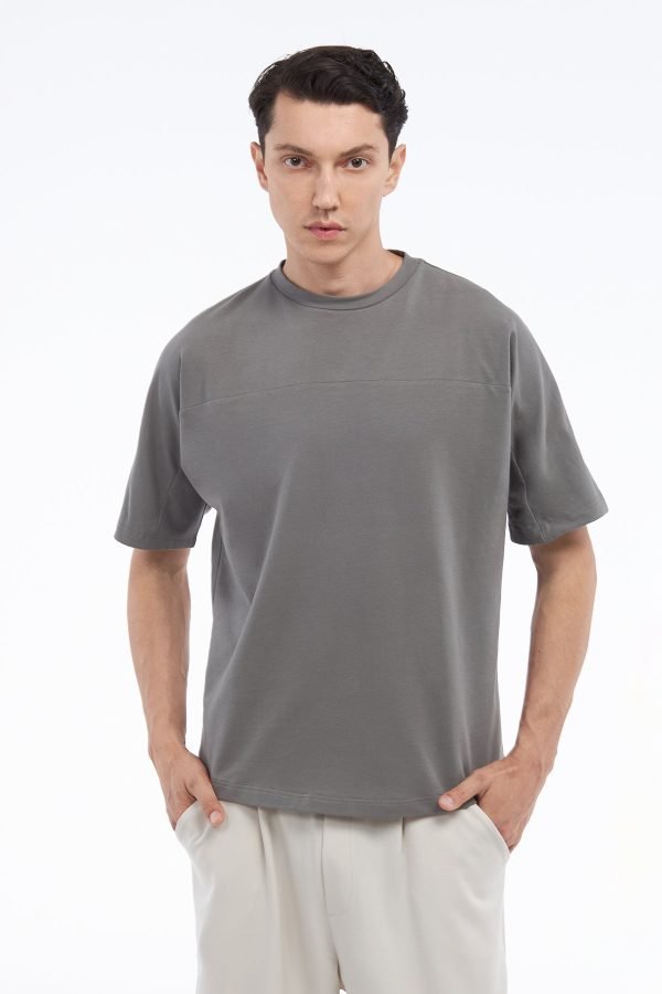 Loose t-shirt steel grey