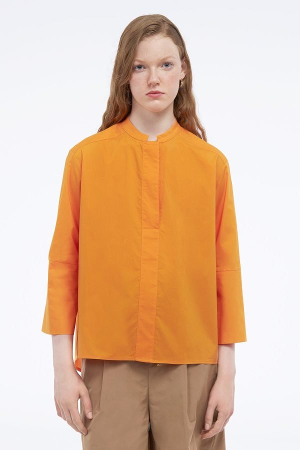 Asymmetrical shirt orange