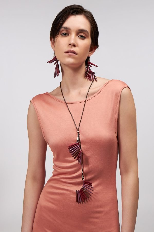 Howlite necklace in earth tones