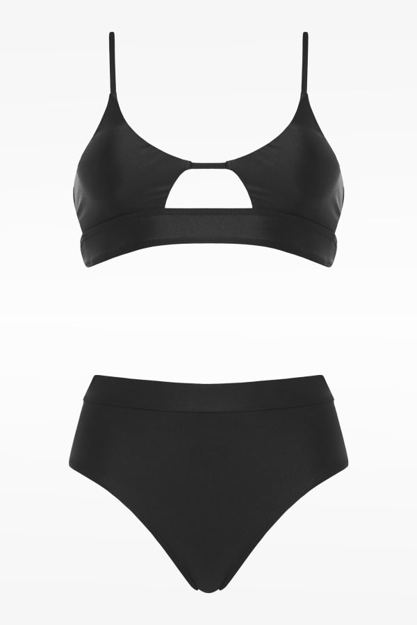 Μαύρο Μπικίνι με Αποκαλυπτικές Λωρίδες