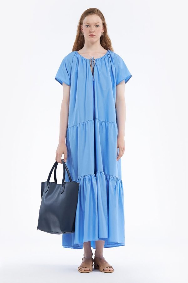 Maxi high volume dress sky blue