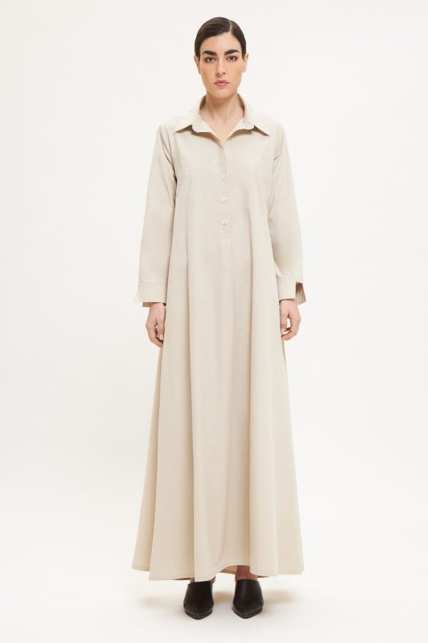 Μακρύ πουκάμισο φόρεμα
