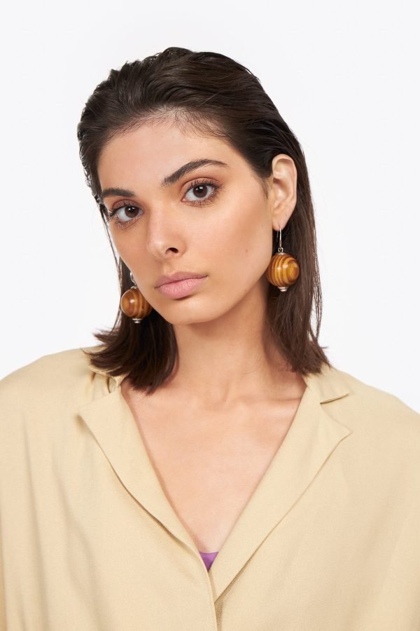 Petite wooden earrings
