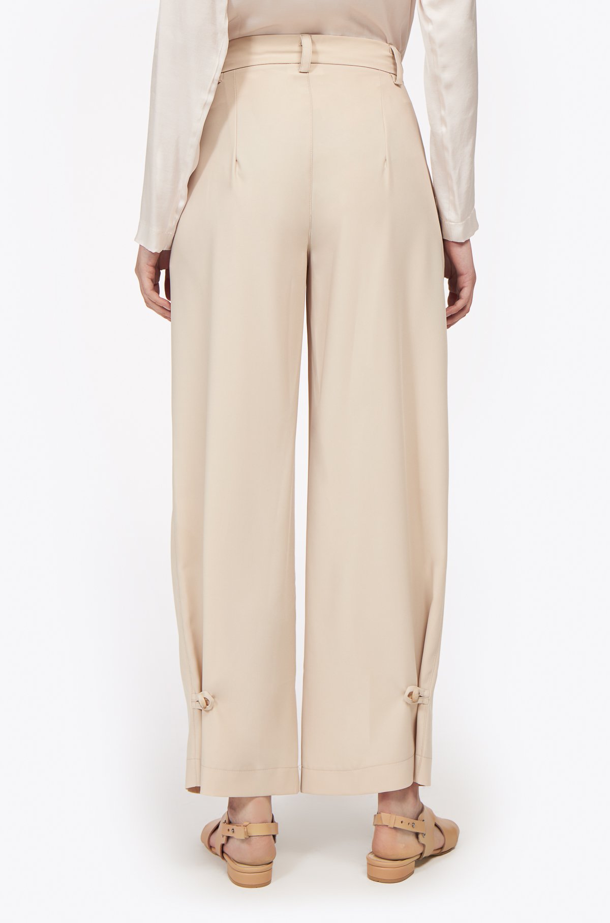 AOS High waist pleated pants sahara