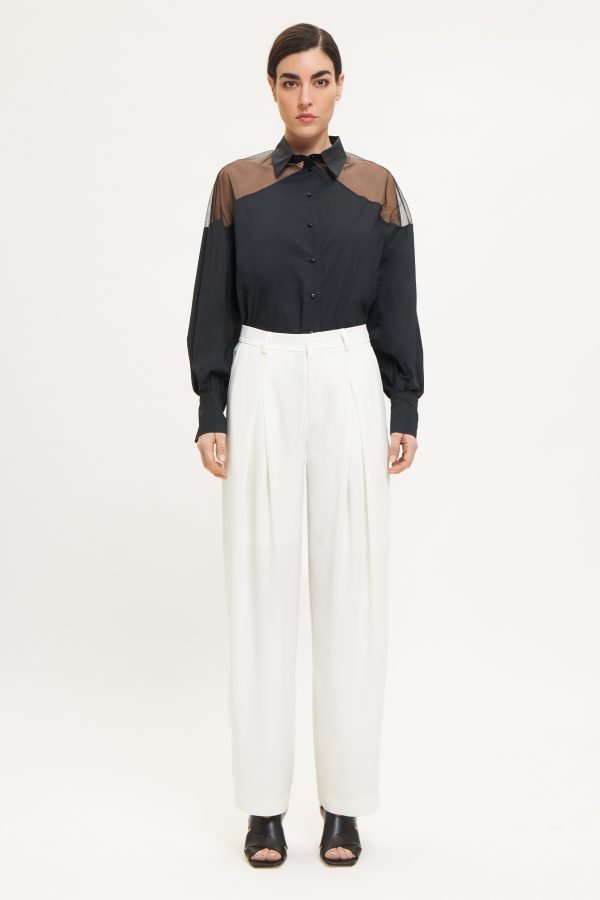 High Waist Pleated Pants
