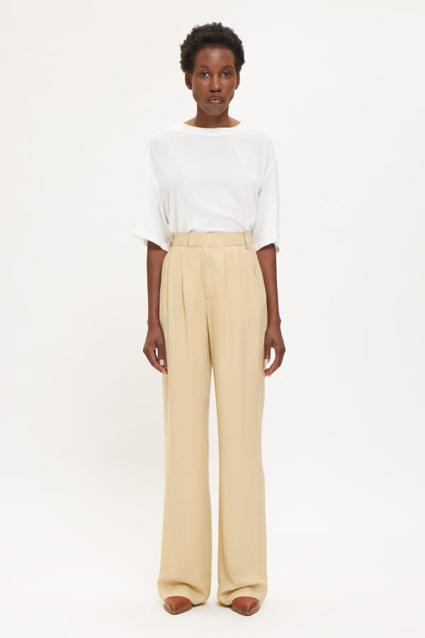 Viscose pleated pants
