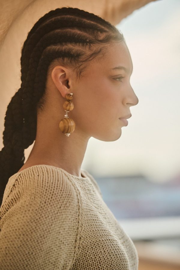 Large wooden earrings