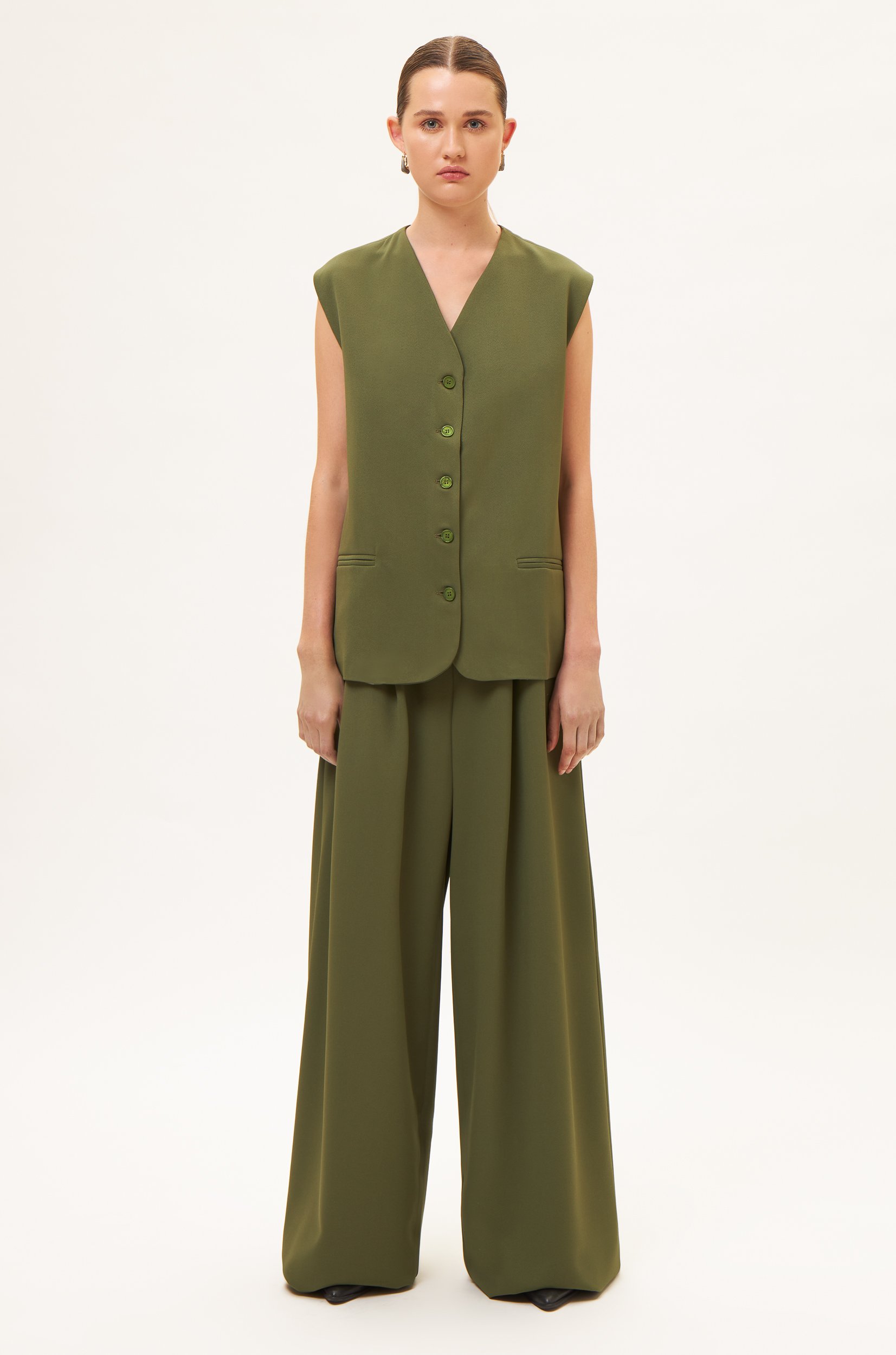 AOS Γιλέκο σε ίσια γραμμή χακί