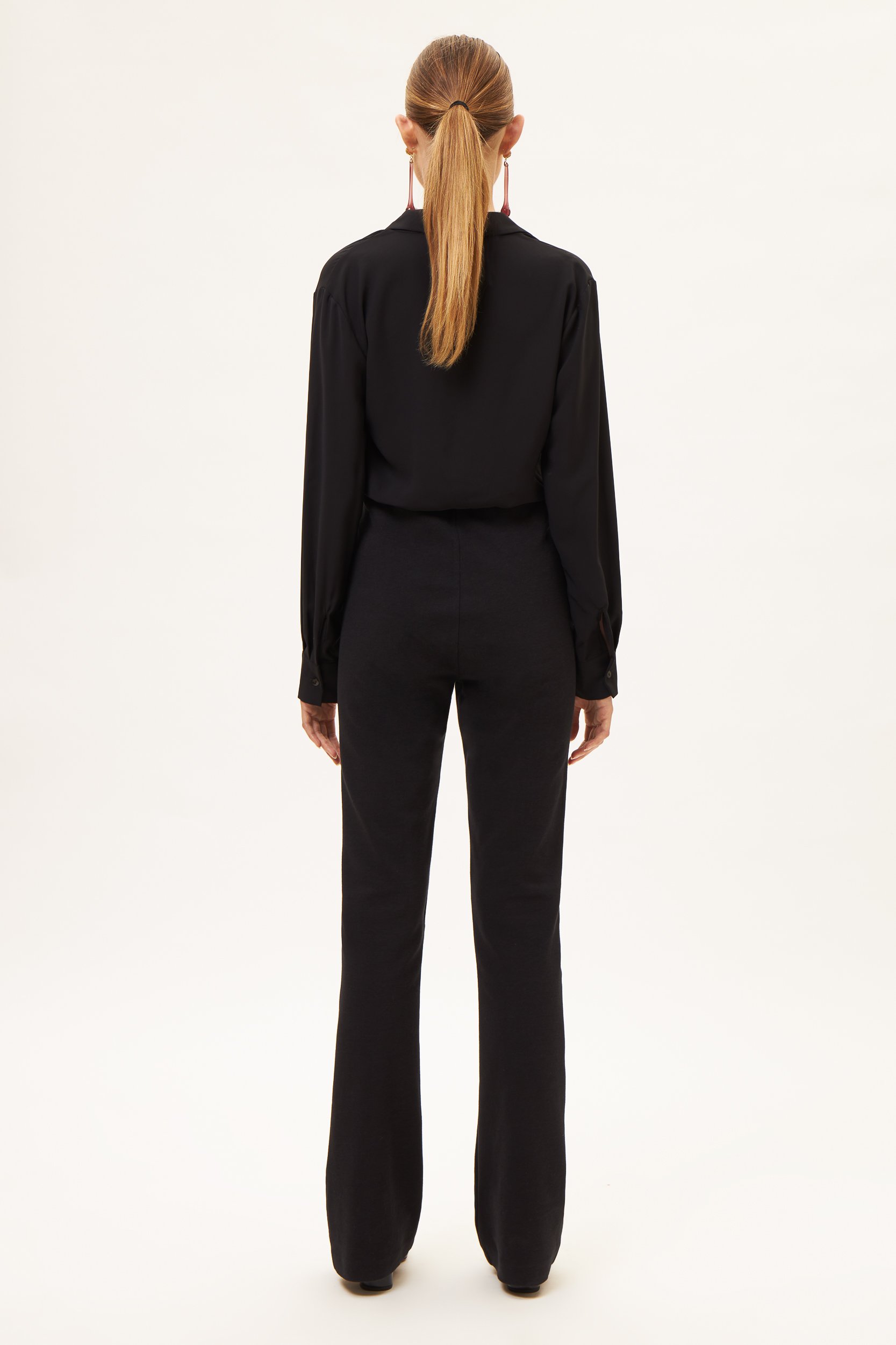 AOS LONG SLEEVED SHORT SHIRT BLACK