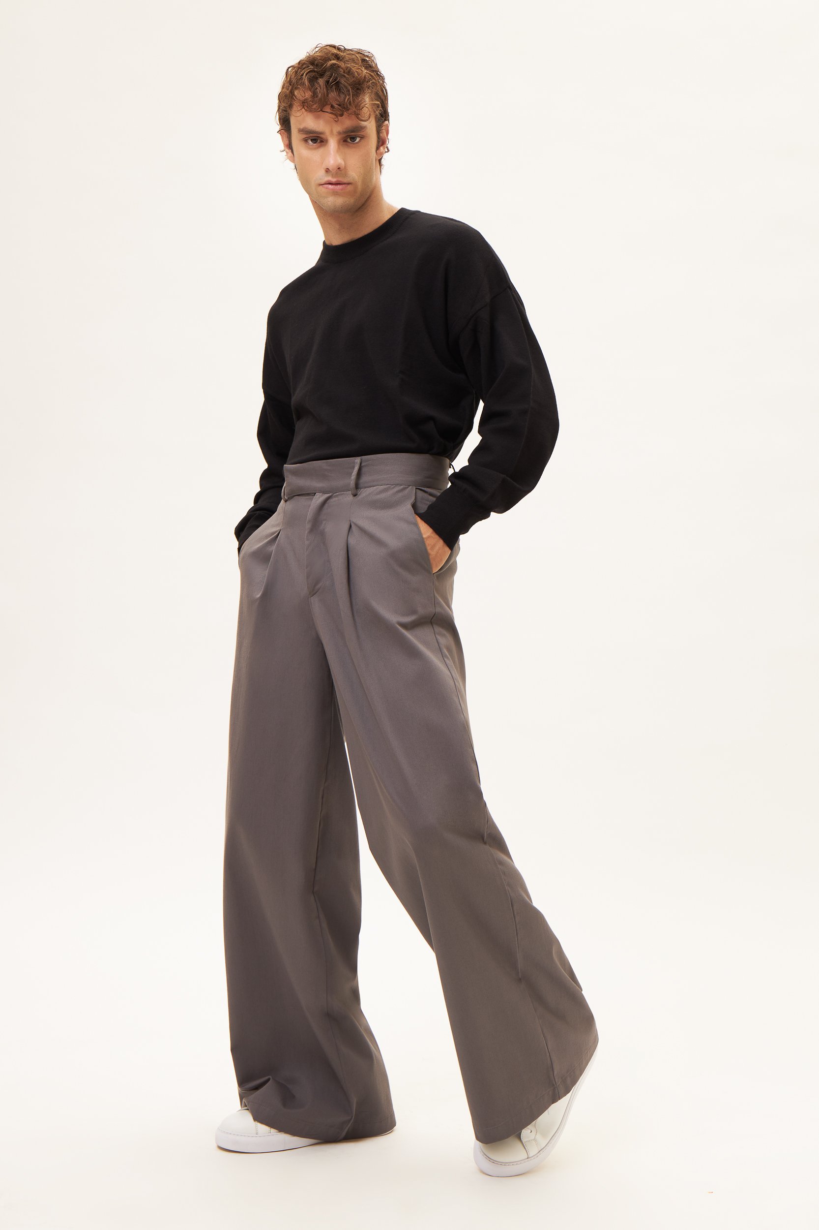AOS Wide-Leg Trousers Grey