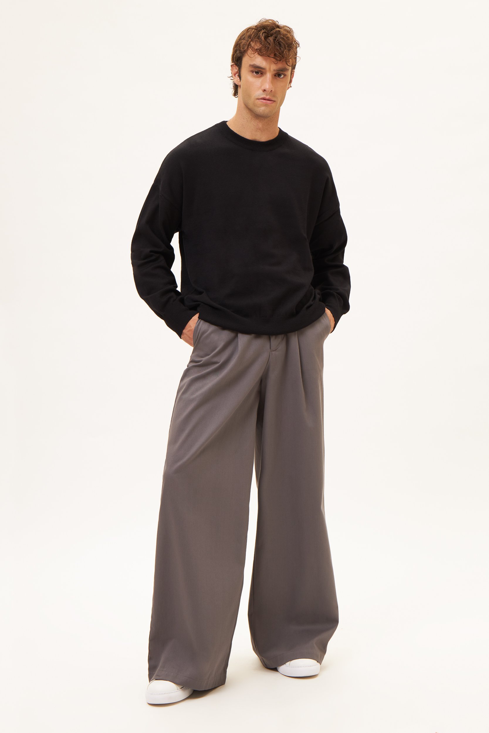 AOS Wide-Leg Trousers Grey