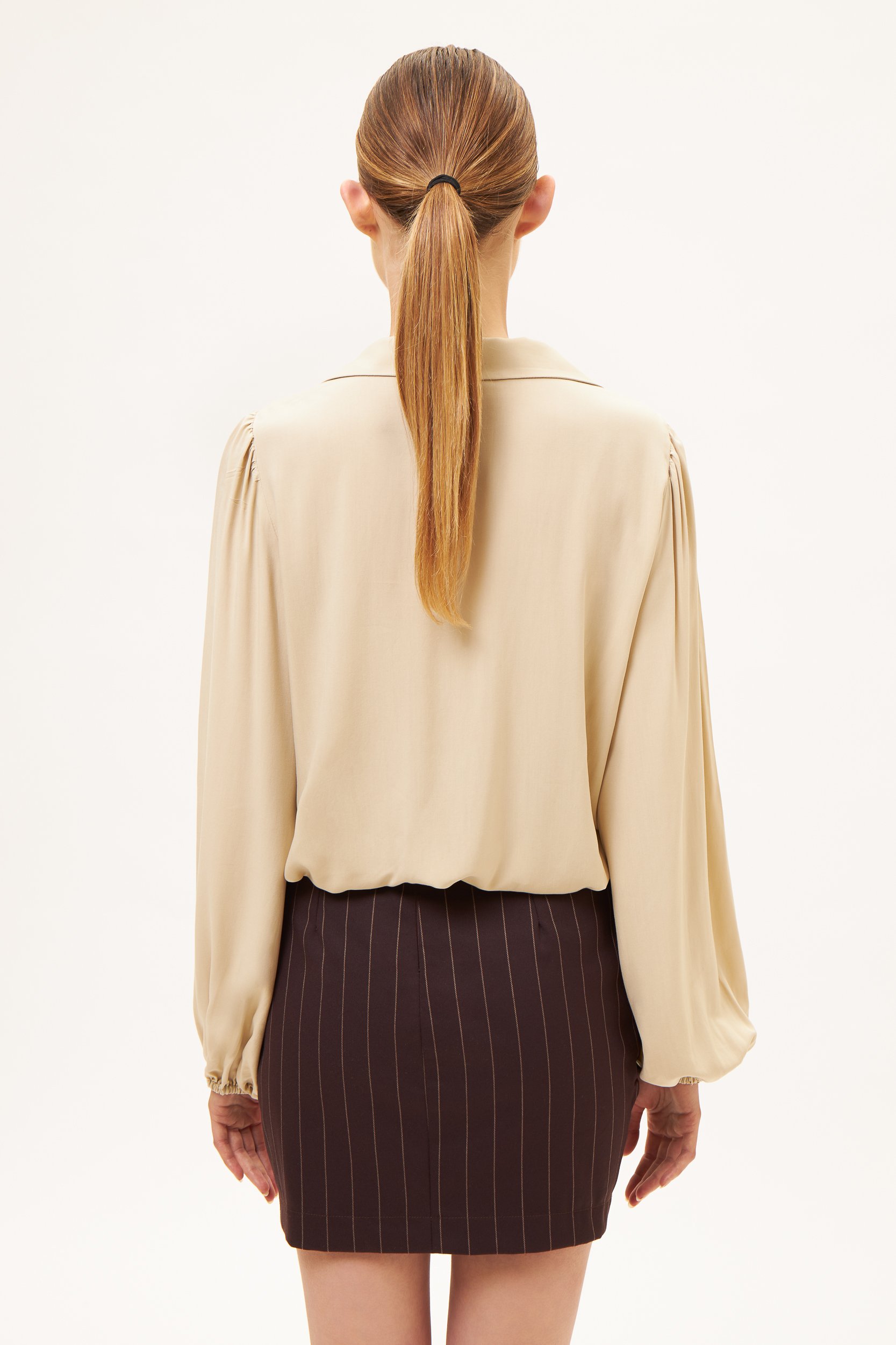 AOS Κρουαζέ μπλούζα-πουκάμισο μπεζ