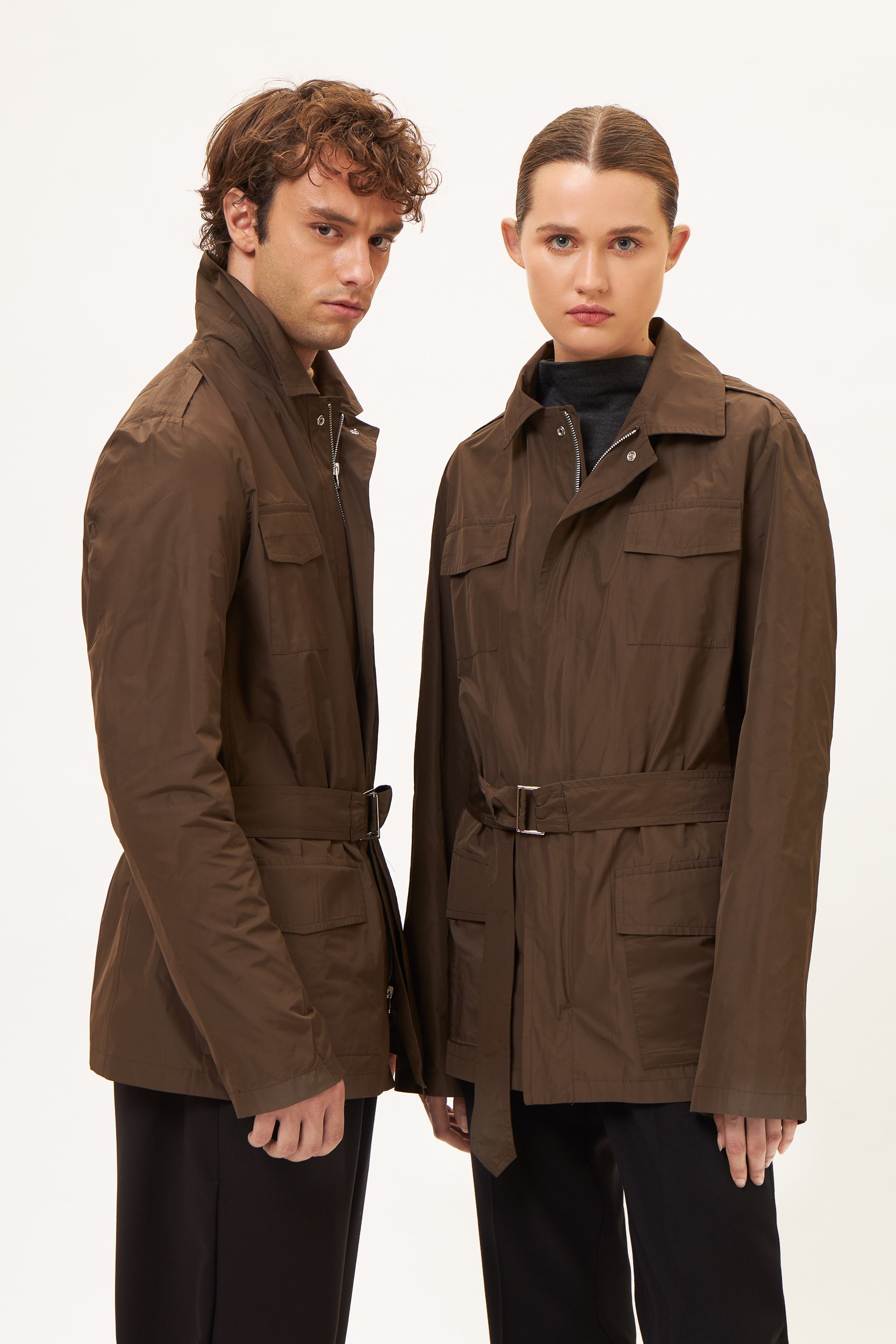 AOS Αντιανεμικό τζάκετ καφέ