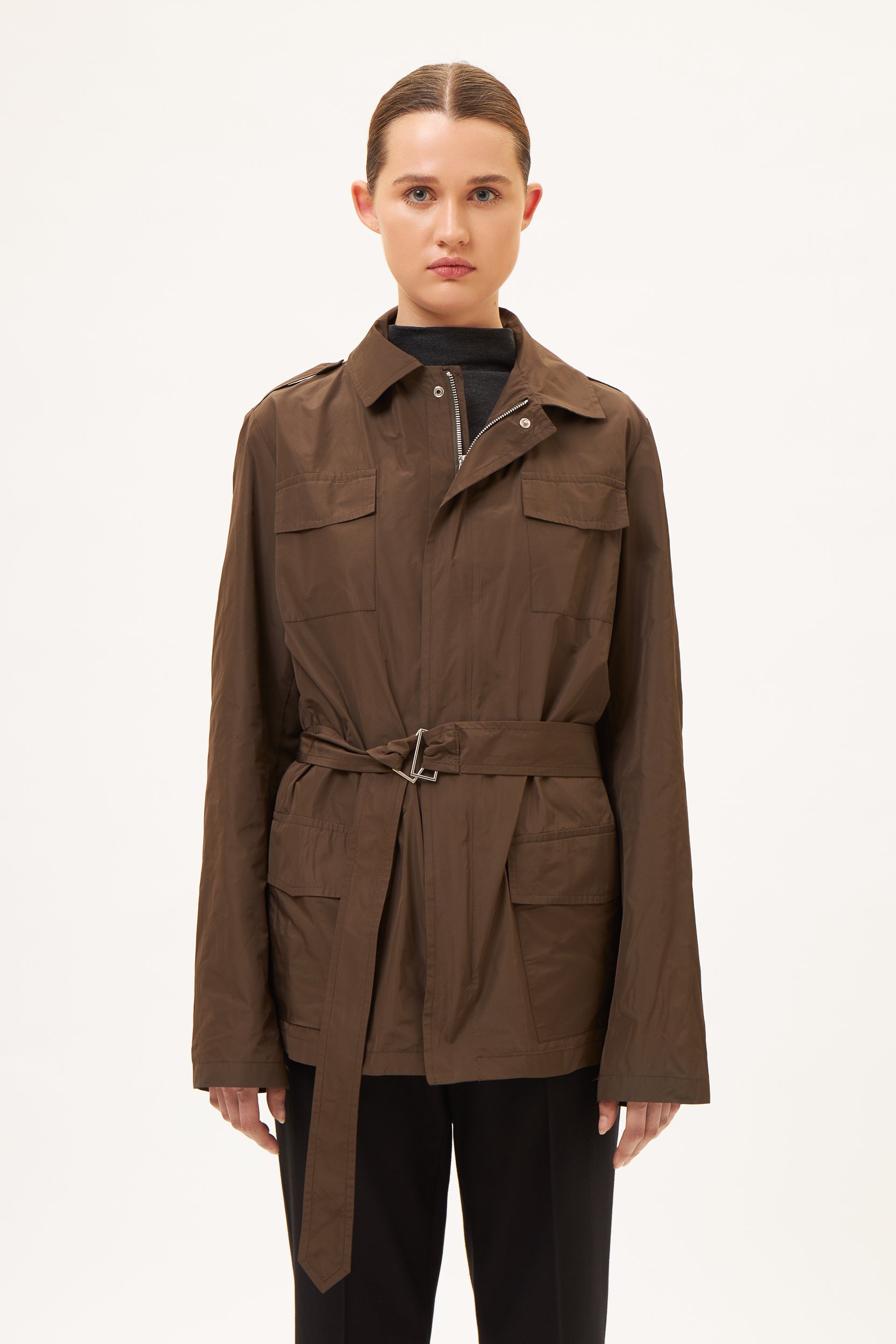 AOS Αντιανεμικό τζάκετ καφέ