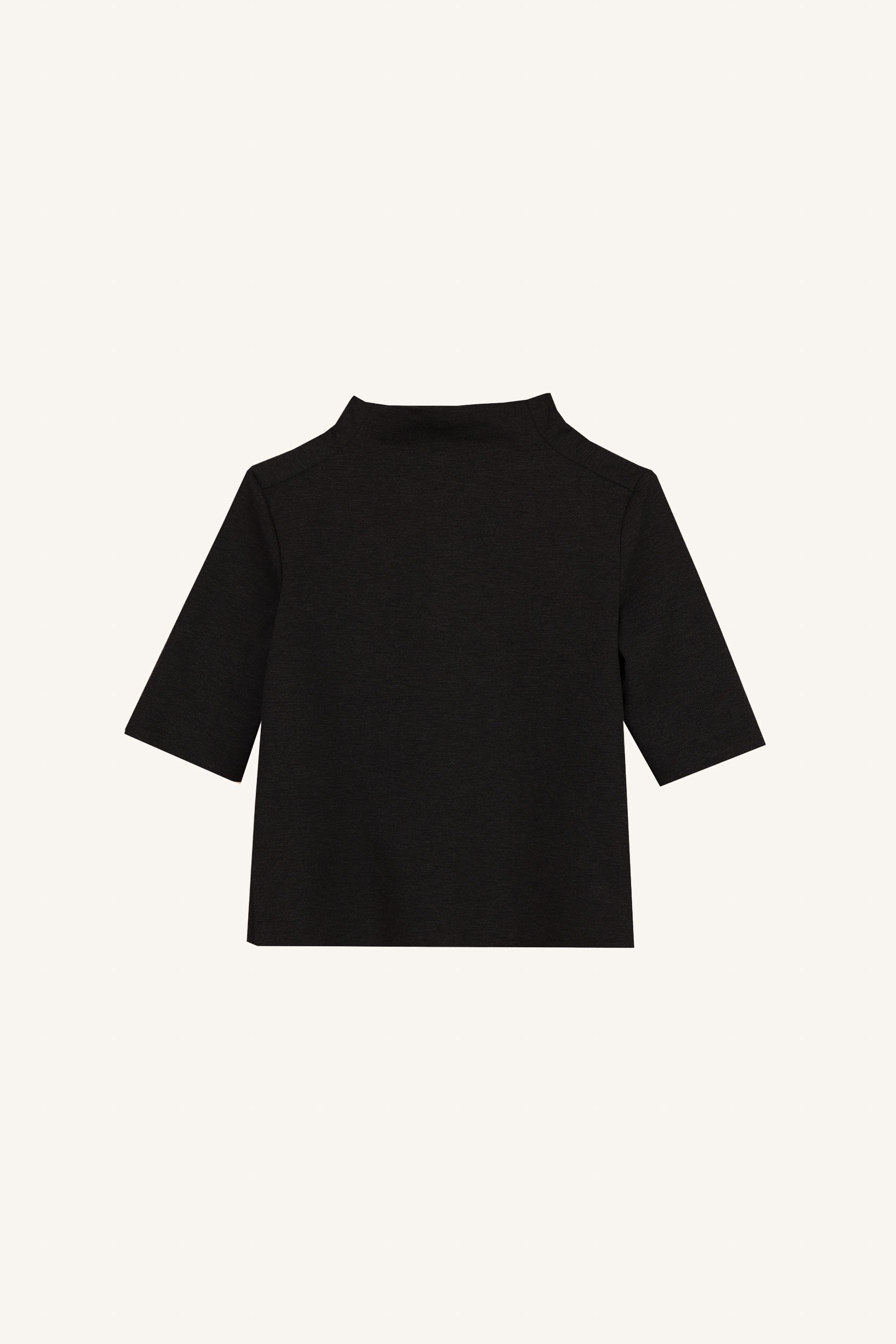 AOS Κοντομάνικη μπλούζα με όρθιο γιακά μαύρη