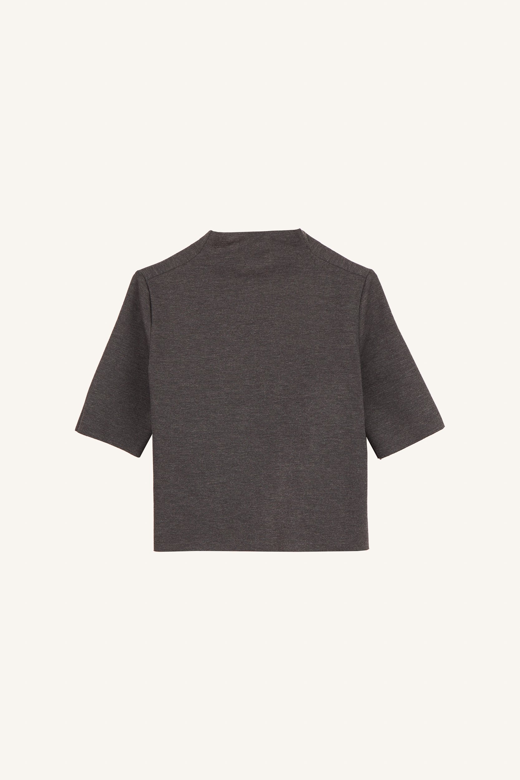 AOS Κοντομάνικη μπλούζα με όρθιο γιακά γκρι