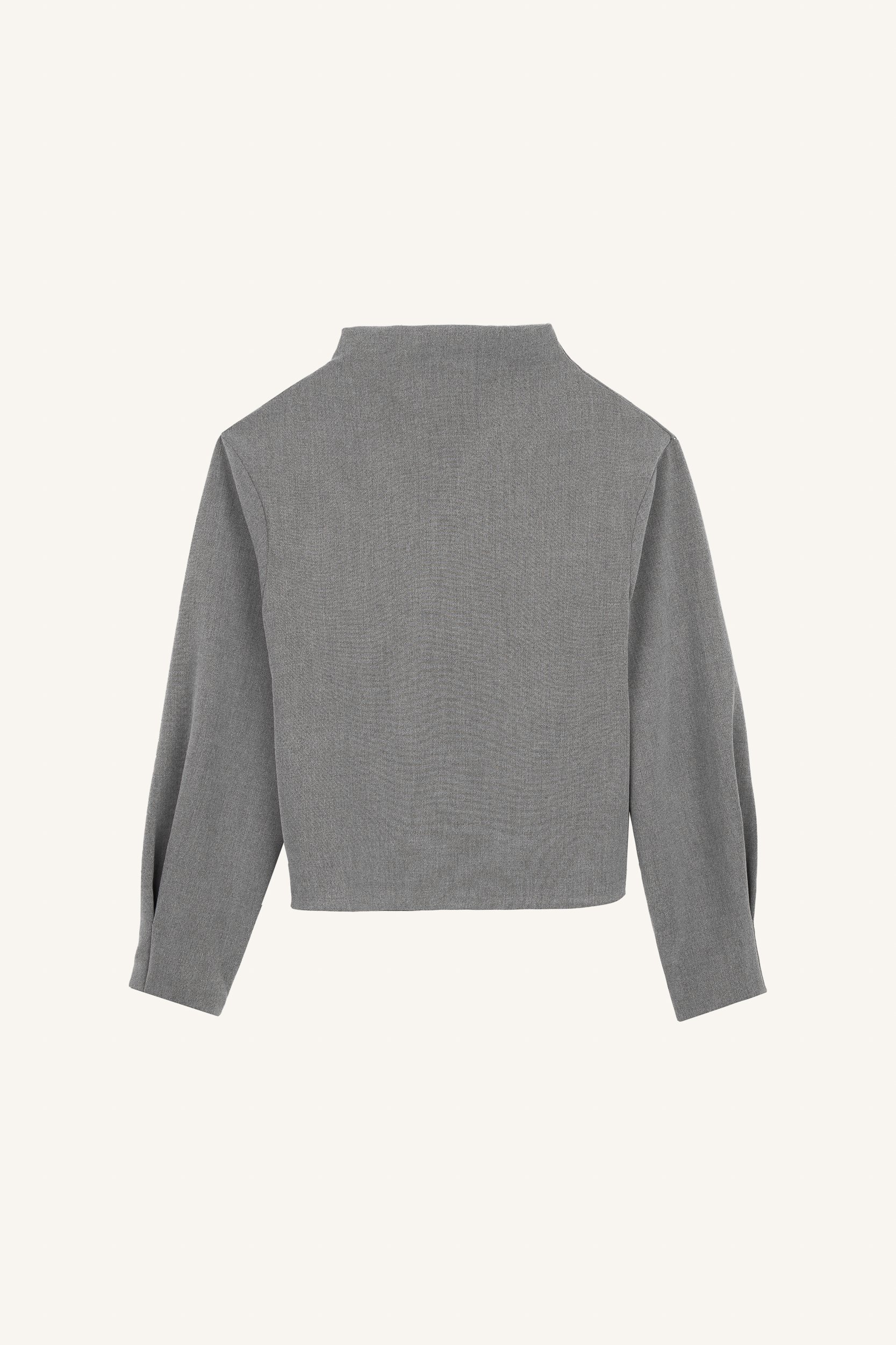 AOS Χαλαρό τοπ με λαιμόκοψη funnel γκρι