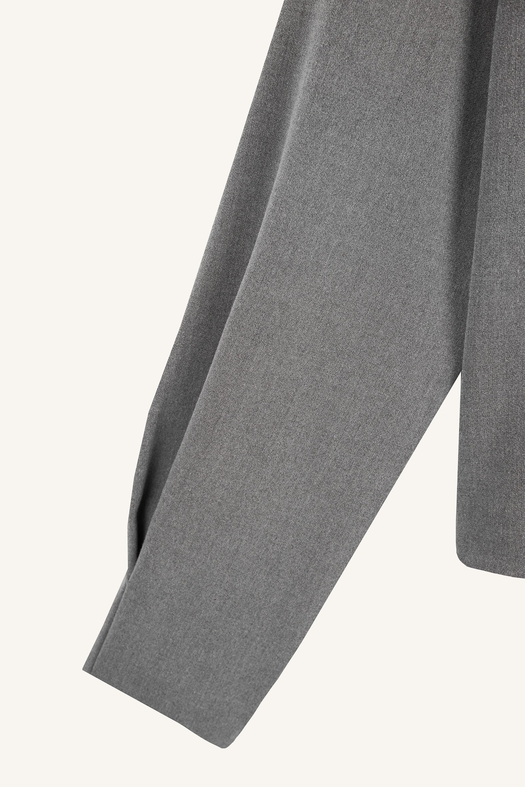 AOS Χαλαρό τοπ με λαιμόκοψη funnel γκρι