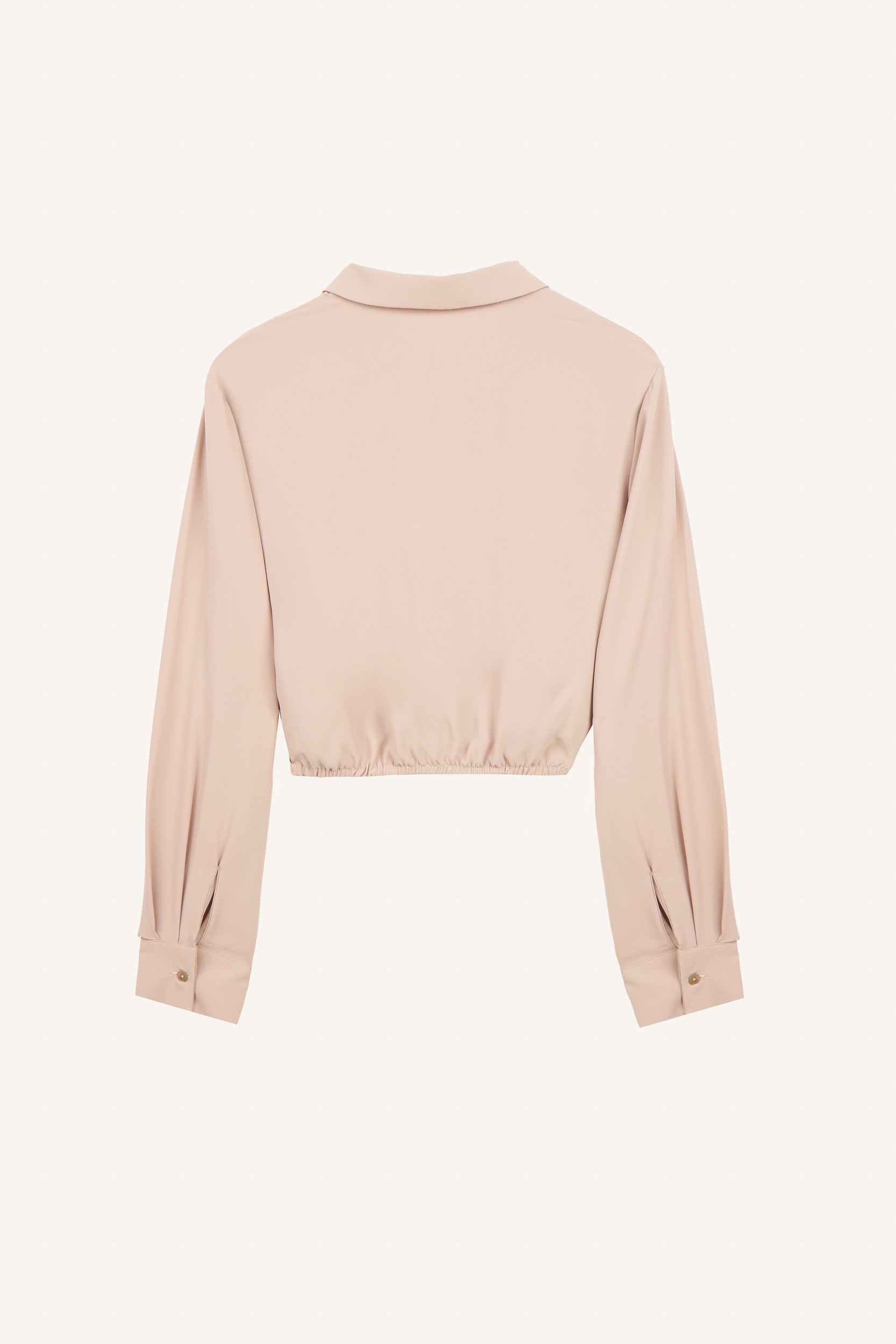 AOS Κοντό πουκάμισο με μακριά μανίκια καμηλό