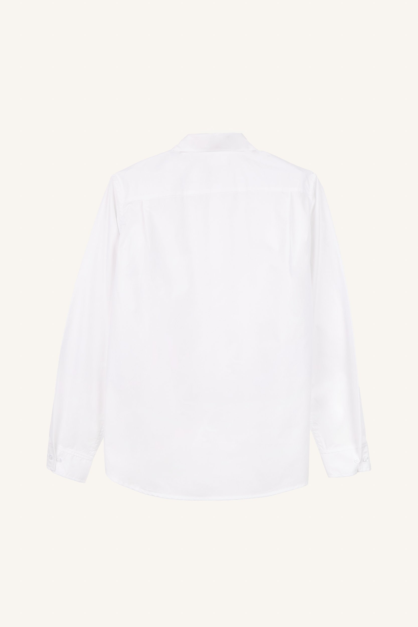 AOS P-Cuff Slim Cotton Shirt White