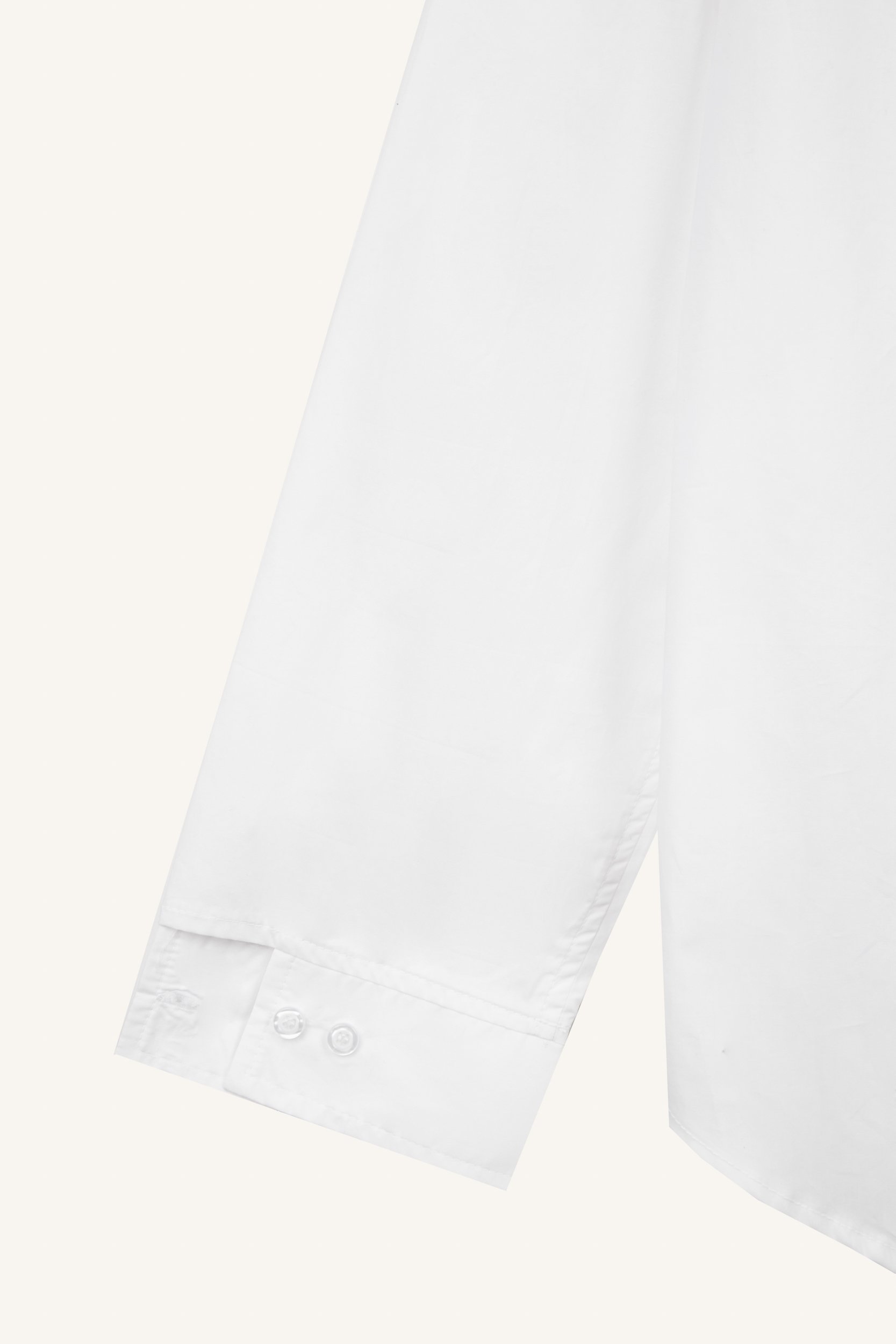 AOS P-Cuff Slim Cotton Shirt White