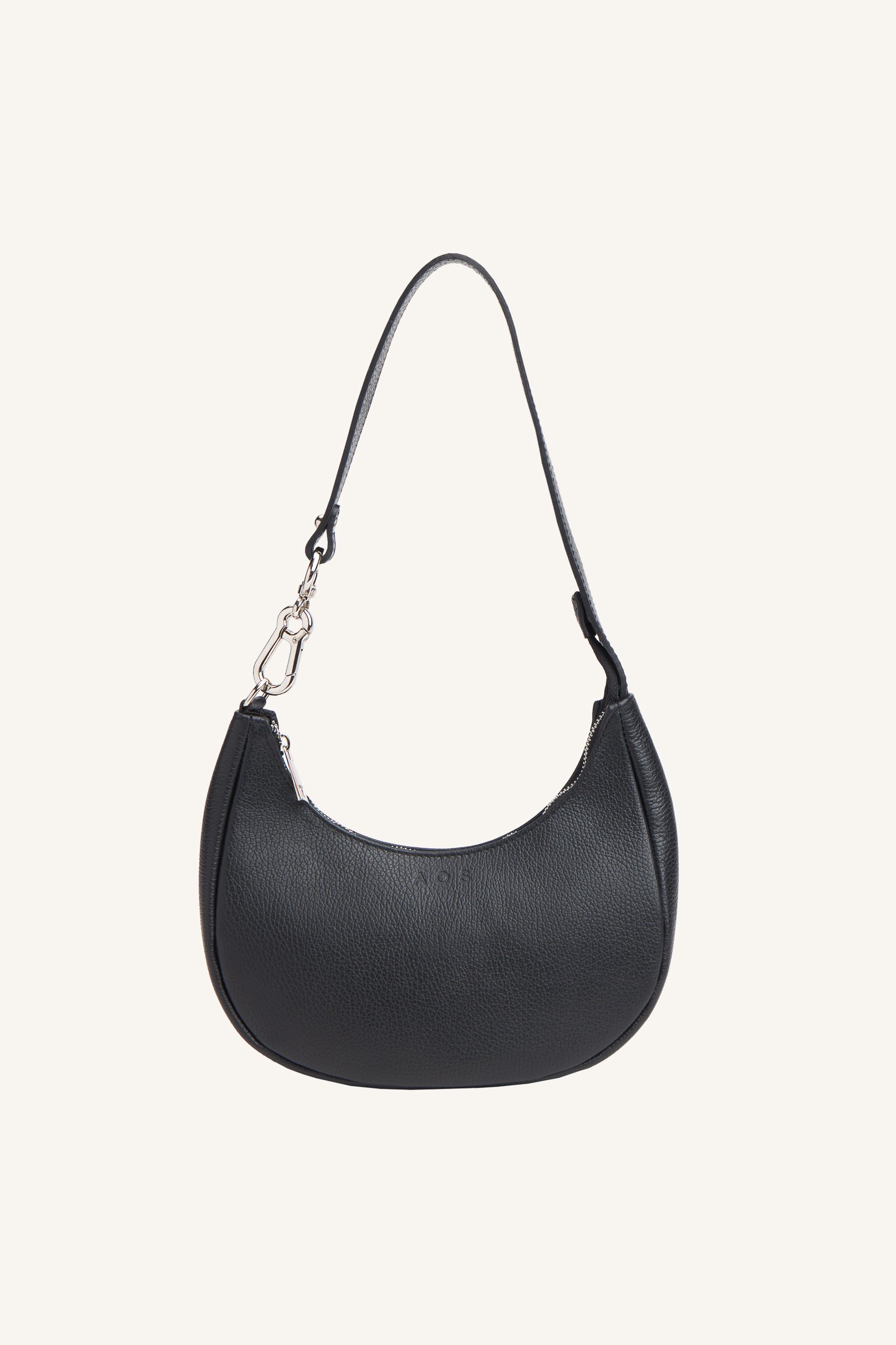 AOS HALF MOON LEATHER BAG BLACK