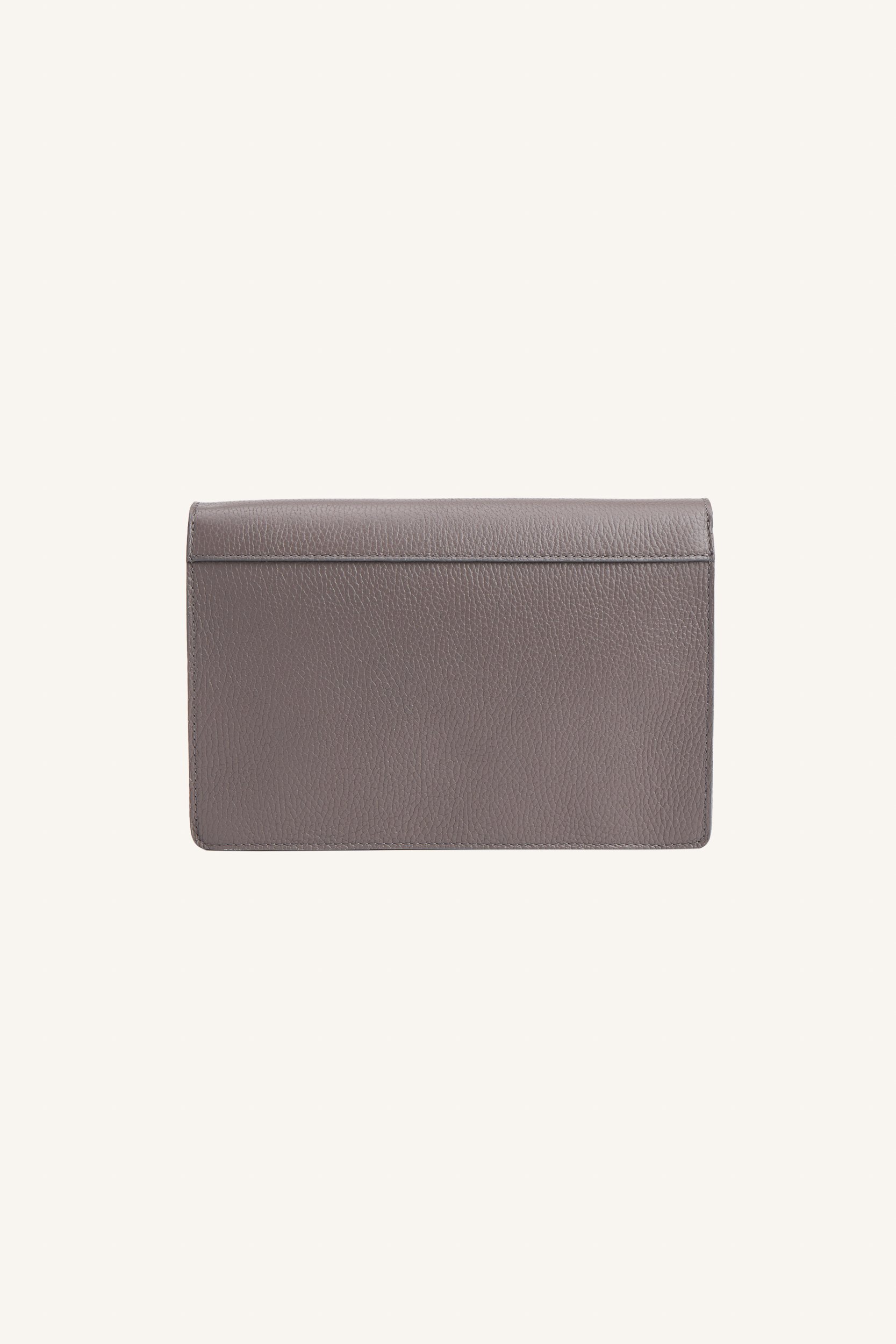 AOS Leather Flap Bag Grey