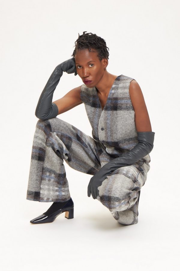 Μάλλινο Καρό Γιλέκο